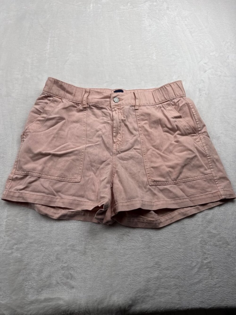 Gap Womens Light Pink Cotton Shorts Size L Made In Vietnam